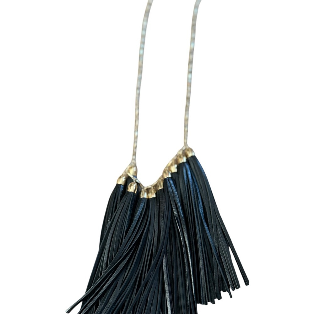 BaubleBar Black and Gold Tassel Necklace - Picture 7 of 11